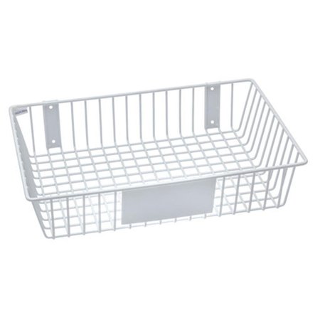 VASER DESIGNS 18 x 12 x 4 in. Wire Basket - White VA2588088